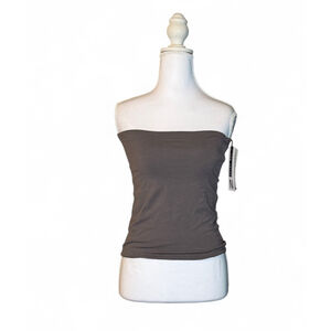 Noisy May Grey Strapless Tube Top NWT Stretchy Cotton Blend Size M
